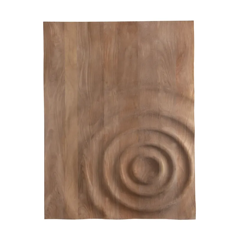 Mattin Natural Mango Wood Circle Wall Panel Rect Flitsaanbieding