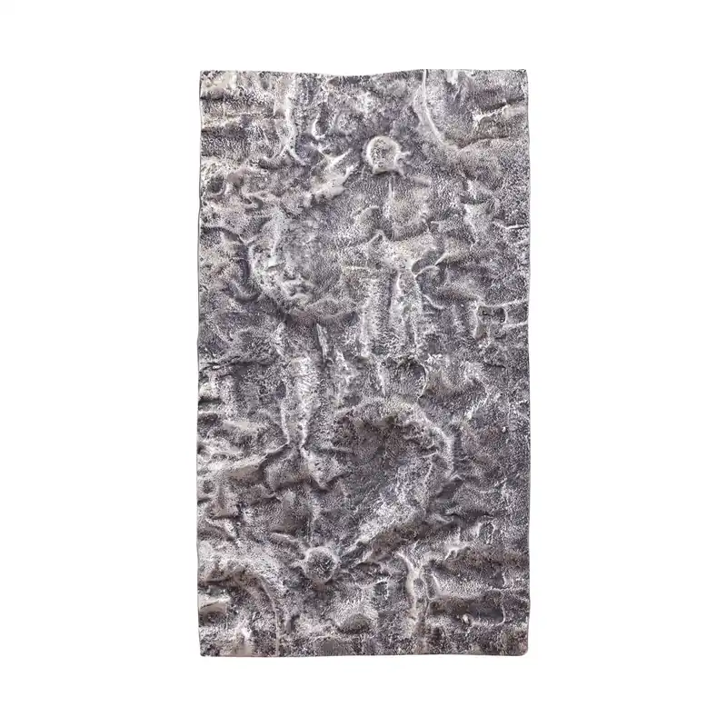 Rechthoekig wandpaneel Eogan L gunmetal aluminium ruw Veilige Betaling