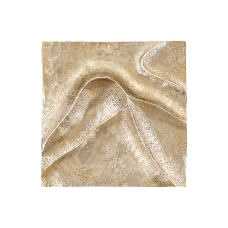 Rechtstreeks Van De Fabrikant Vierkant wandpaneel Gihan M goud aluminium wave lines