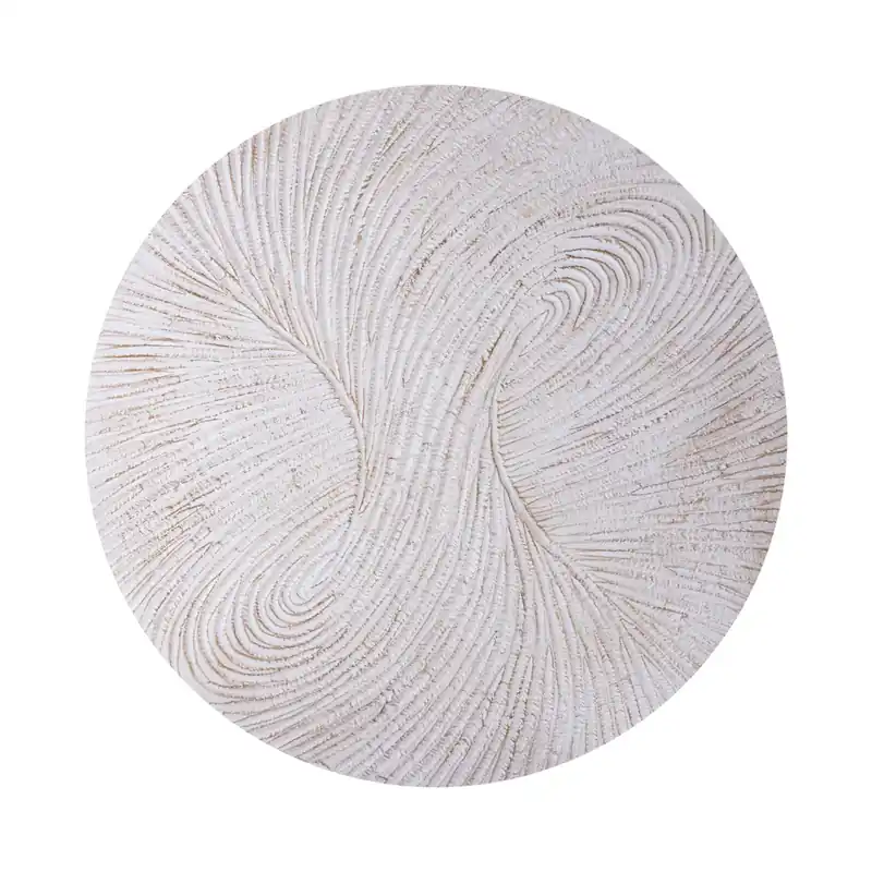 Seizoensaanbieding Wiktor White MDF Round Wallpanel Swirl Carved M