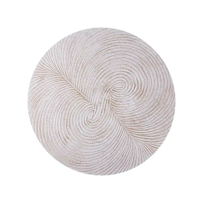 Dagaanbieding Wiktor White MDF Round Wallpanel Swirl Carved S