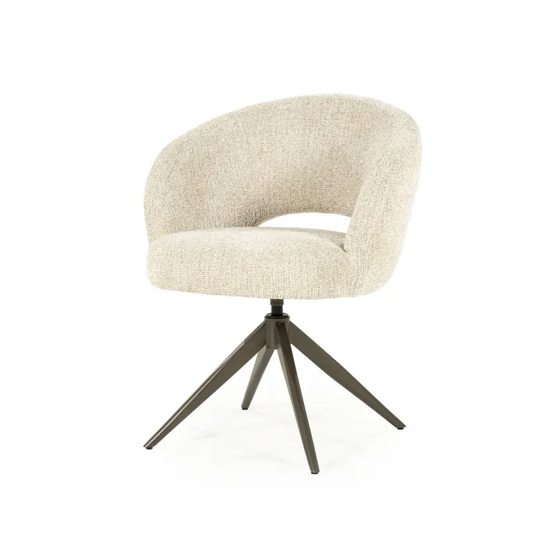 Gereduceerde Prijs Stoel Alissa – stof & metaal beige oro