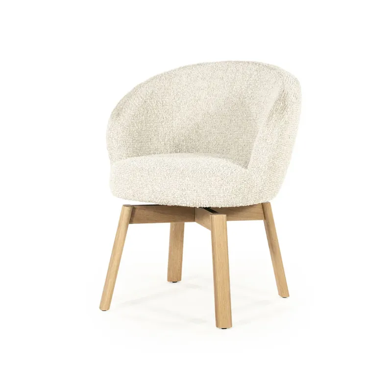 Beste Prijs Stoel Livia – stof & hout beige hush