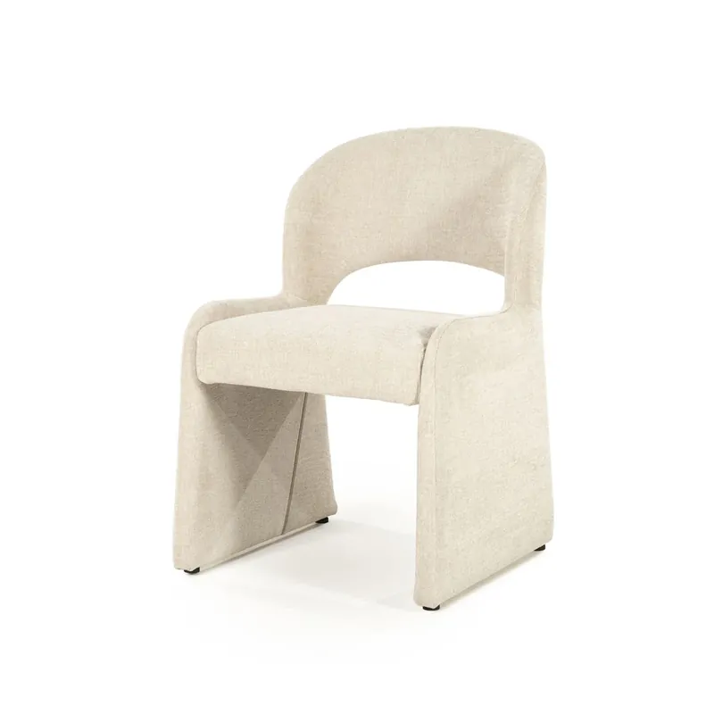 Seizoensaanbieding Stoel Odette – stof & metaal beige serene