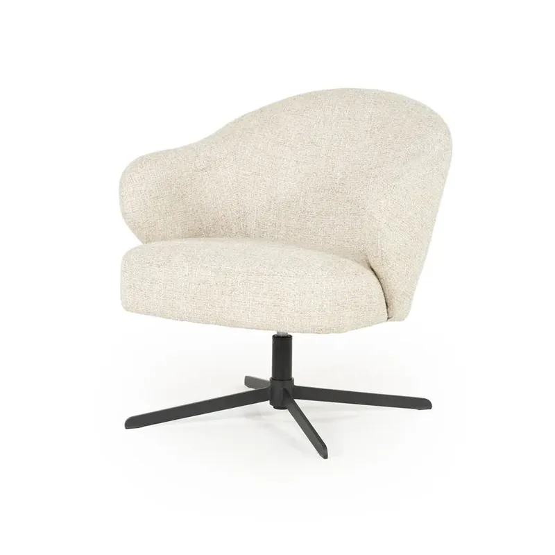 Fauteuil Connor – stof & metaal beige donna Dagaanbieding
