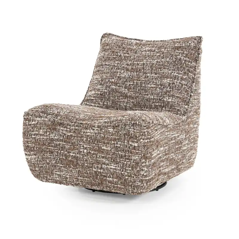 Fauteuil Loys – stof, hout & metaal bruin barkley Hoge Kwaliteit