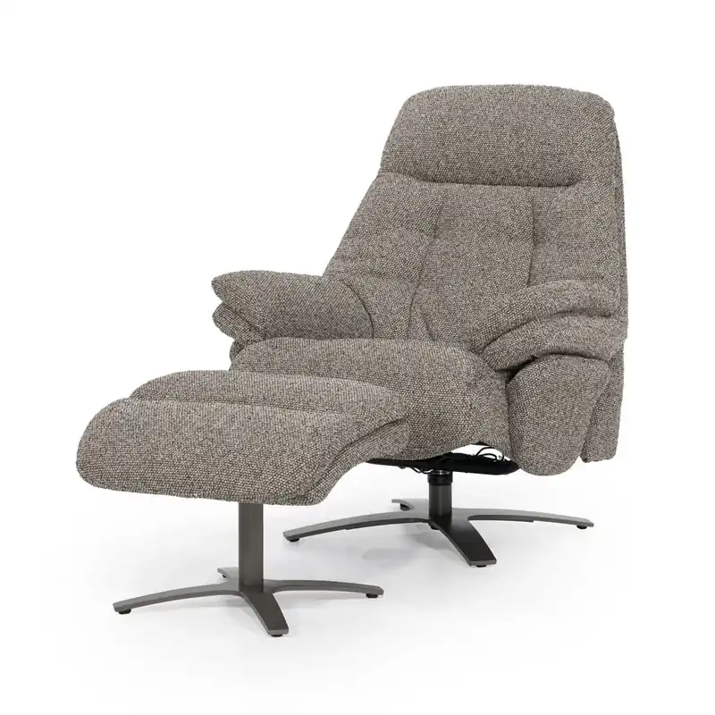 Betaalbaar Fauteuil Caleb – stof & ijzer taupe salerno
