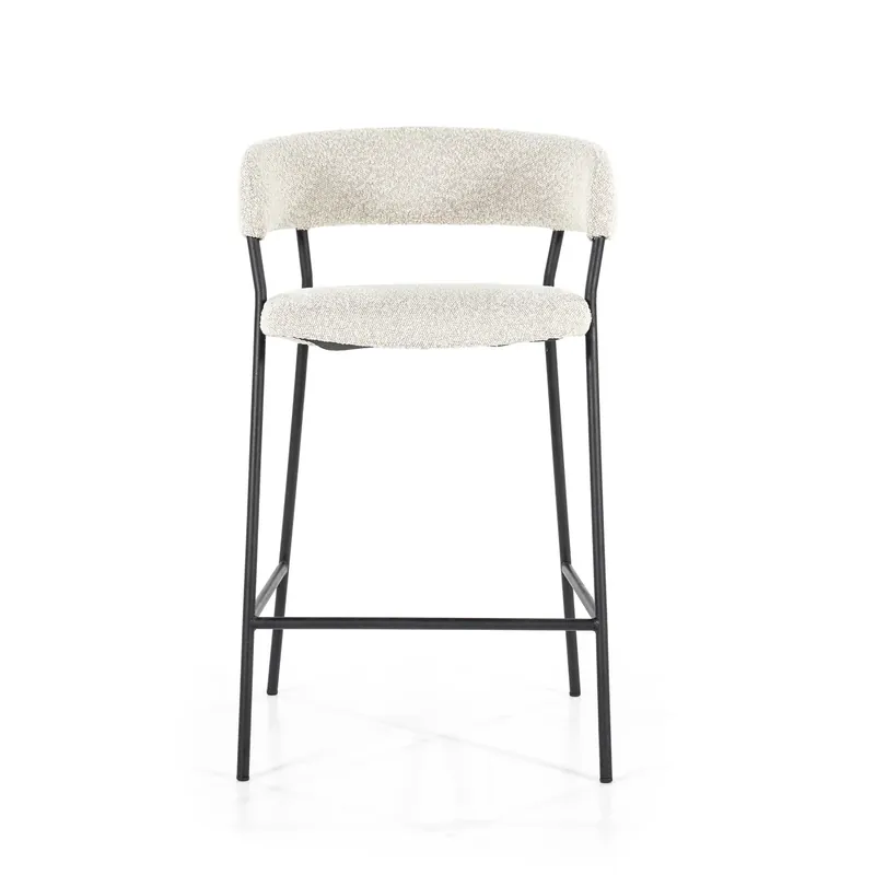 Merkproduct Barstoel Luka – polyester & metaal beige copenhagen