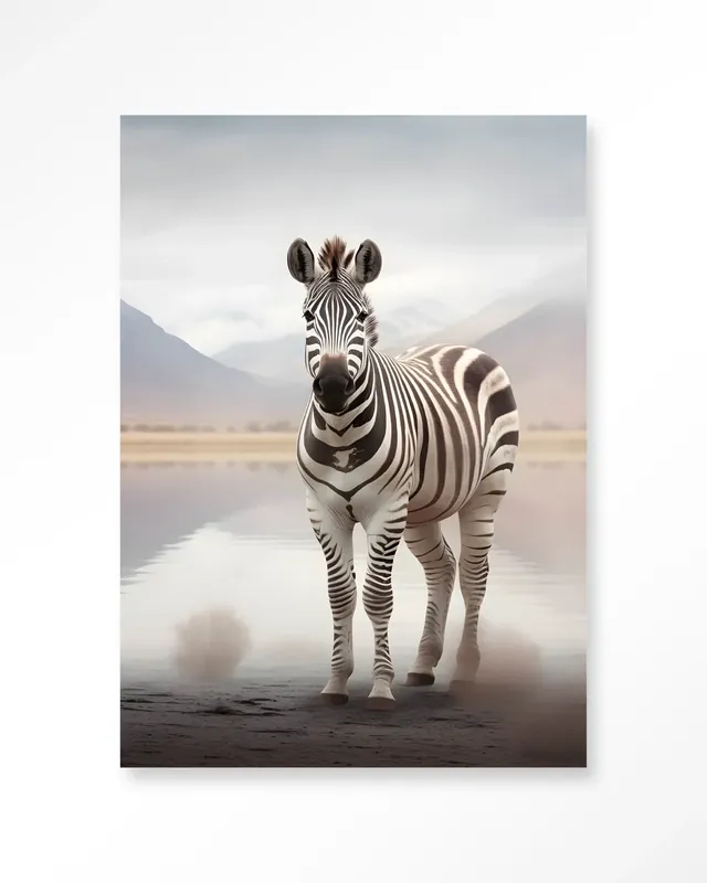 Zebra Mist - Moderne Wanddecoratie | Artprint, Glass Art & Wandkleed Merkproduct