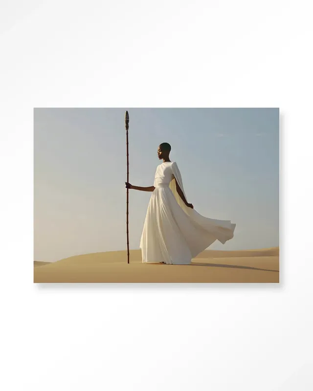 Warrior In White - Moderne Wanddecoratie | Artprint, Glass Art & Wandkleed Koop Vandaag