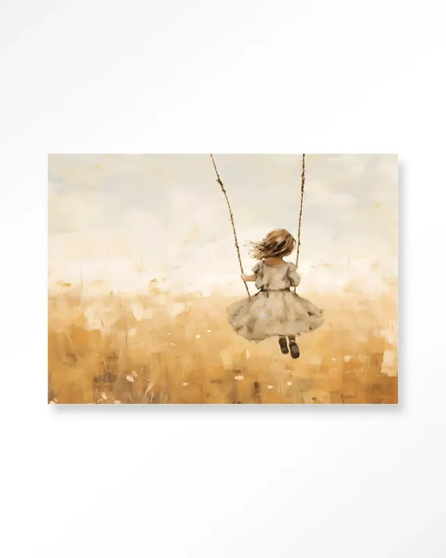 Swinging Girl - Moderne Wanddecoratie | Artprint, Glass Art & Wandkleed Direct Beschikbaar