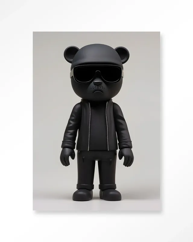 Security Bear - Moderne Wanddecoratie | Artprint, Glass Art & Wandkleed Lage Prijs