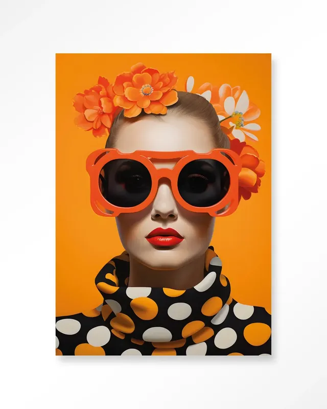 Laatste Versie Orange Flower - Moderne Wanddecoratie | Artprint, Glass Art & Wandkleed
