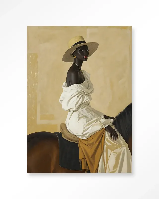 Horseriding Lady - Moderne Wanddecoratie | Artprint, Glass Art & Wandkleed Seizoensaanbieding