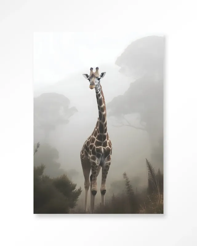 Giraffe Mist - Moderne Wanddecoratie | Artprint, Glass Art & Wandkleed Laatste Kans