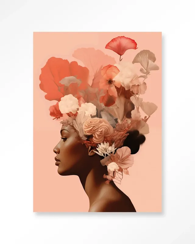 Veilige Betaling Flower Crown - Moderne Wanddecoratie | Artprint, Glass Art & Wandkleed