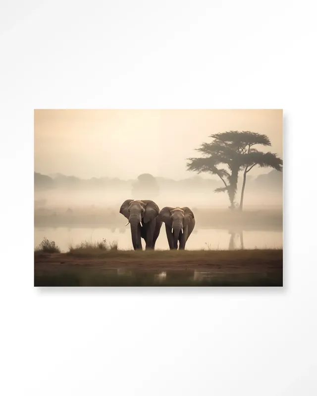Goedkoop Elephant Mother - Moderne Wanddecoratie | Artprint, Glass Art & Wandkleed