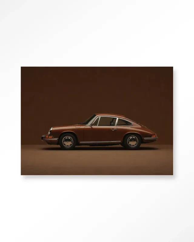 Gratis Retour Brown Porsche - Moderne Wanddecoratie | Artprint, Glass Art & Wandkleed