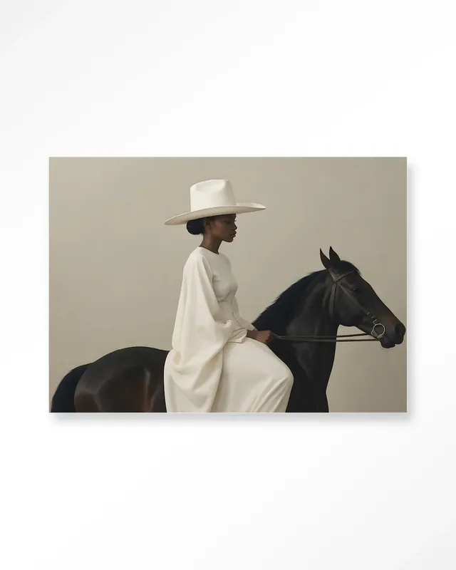 Beige Rider - Moderne Wanddecoratie | Artprint, Glass Art & Wandkleed Gratis Retour