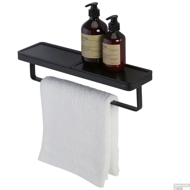 Voordeelprijs Planchet met Handdoekrek Geesa Frame 42 cm Zwart