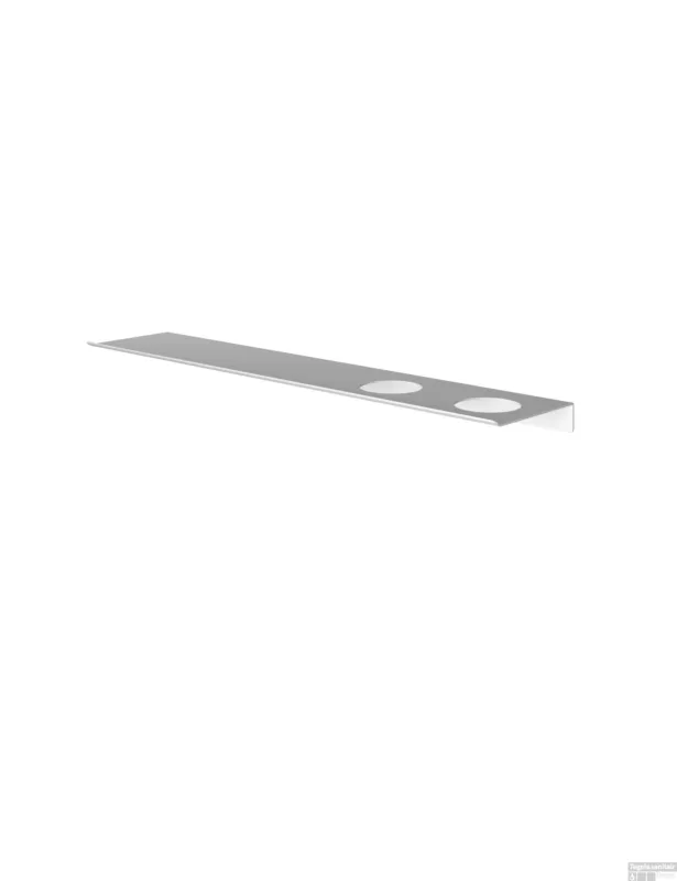 Hotbath &More Planchet 60 cm inclusief bevestigings rails met 2 uitsparingen voor een zeepdispenser of beker Mat wit Exclusieve Aanbieding