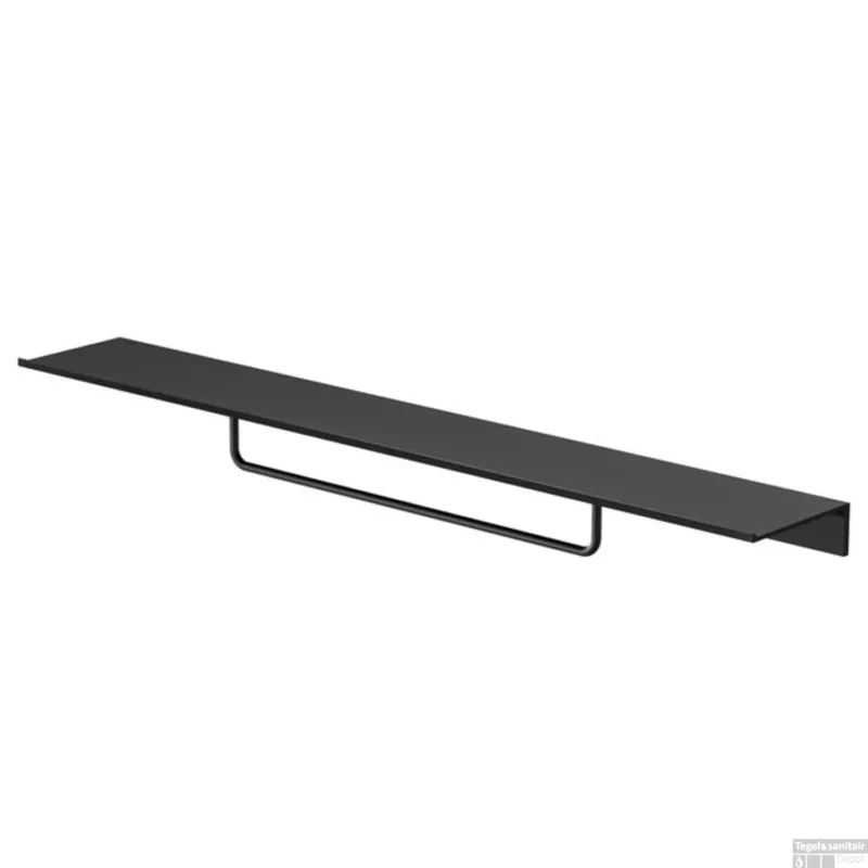 Beste Prijs Planchet met Handdoekrek Geesa Leev 80 cm Zwart