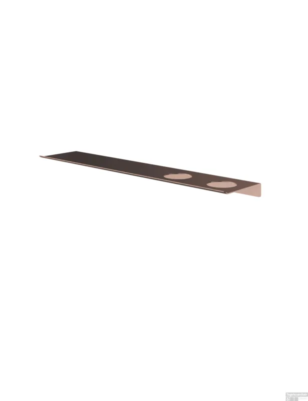 Hotbath &More Planchet 60 cm inclusief bevestigings rails met 2 uitsparingen voor een zeepdispenser of beker Geborsteld messing PVD Superprijs