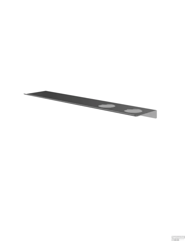 Hotbath &More Planchet 60 cm inclusief bevestigings rails met 2 uitsparingen voor een zeepdispenser of beker Geborsteld gunmetal PVD Populair