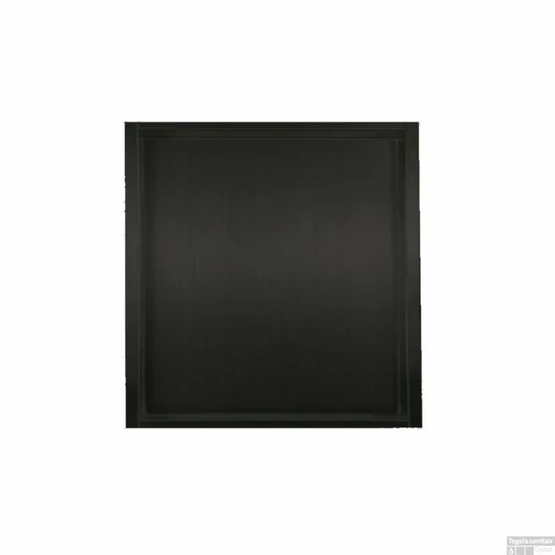 Inbouwnis Sanilux Wandmontage 30x30 cm Mat Zwart Speciale Aanbieding