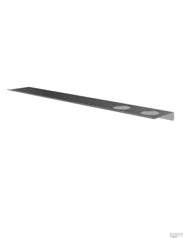 Hotbath &More Planchet 80 cm inclusief bevestigings rails met 2 uitsparingen voor een zeepdispenser of beker Geborsteld gunmetal PVD Lage Prijs