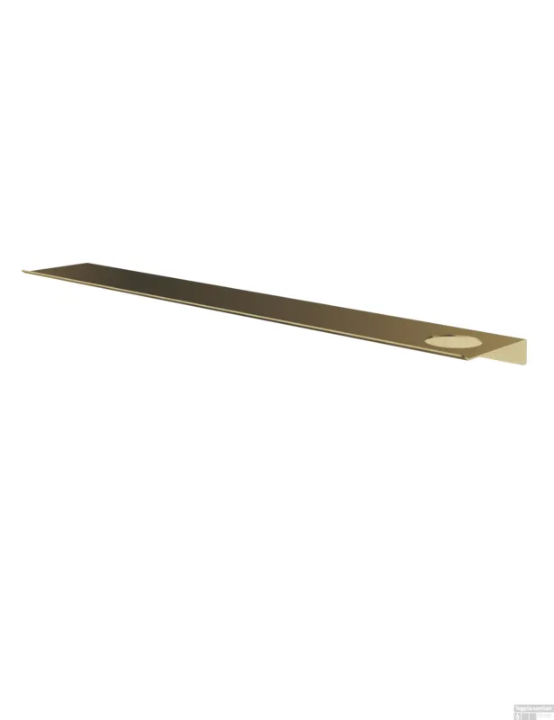 Rechtstreeks Van De Fabrikant Hotbath &More Planchet 80 cm inclusief bevestigings rails met 1 uitsparing voor een zeepdispenser of beker Geborsteld messing PVD