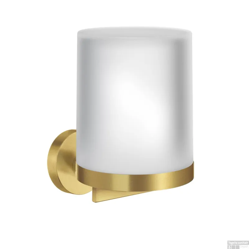 Zeepdispenser Smedbo Home met Mat Glas 12 cm Mat Messing Exclusieve Aanbieding