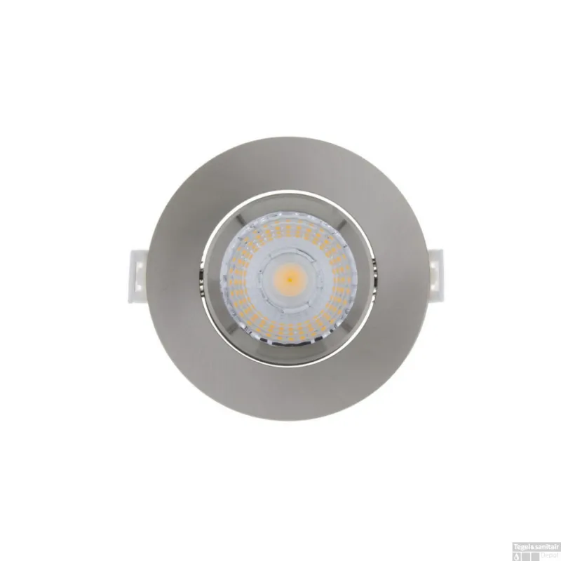 Beste Prijs Inbouw LED-spot 4 Stuks Sanimex Njoy IP44 Dimbaar 6W 430 Lumen Geborsteld Aluminium