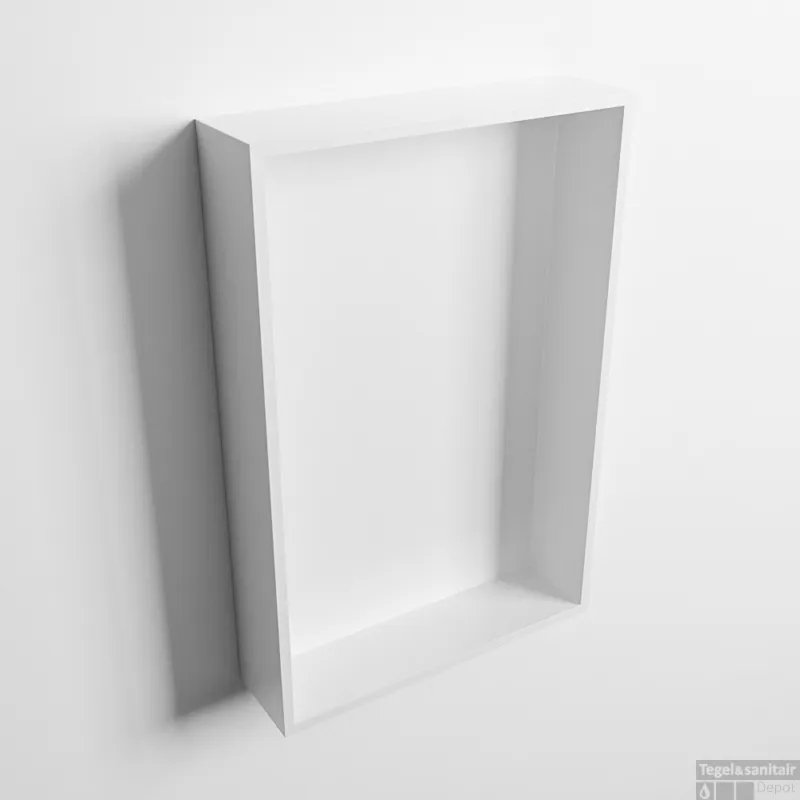 Bestel Nu MONDIAZ EASY Nis 44,5x29,5cm in solid surface kleur Talc Talc. 1 vak geschikt voor in- of opbouw