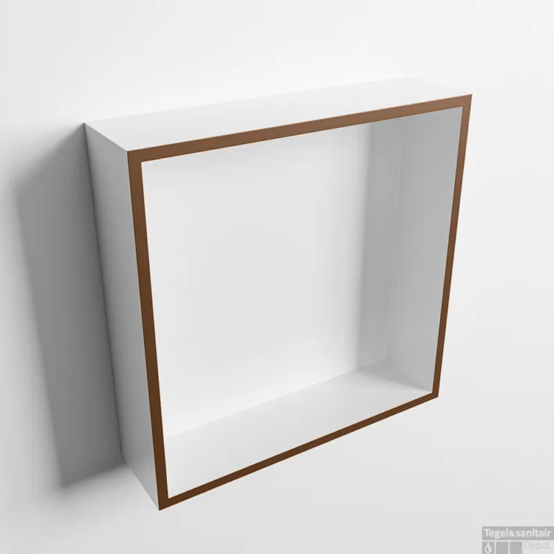 MONDIAZ EASY Nis 29,5x29,5cm in solid surface kleur Rust Talc. 1 vak geschikt voor in- of opbouw Koop Vandaag