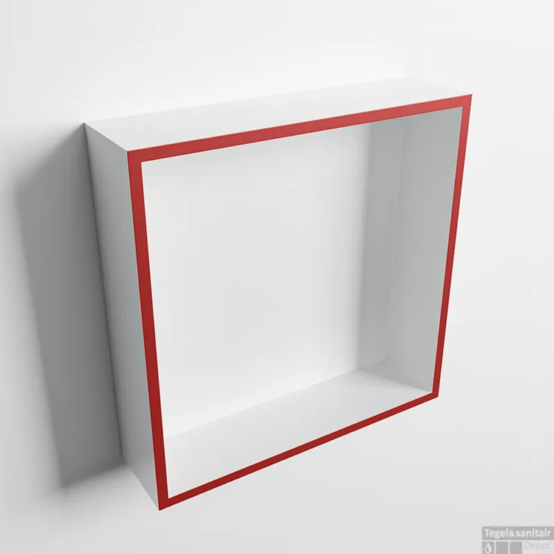 MONDIAZ EASY Nis 29,5x29,5cm in solid surface kleur Fire Talc. 1 vak geschikt voor in- of opbouw Lage Prijs
