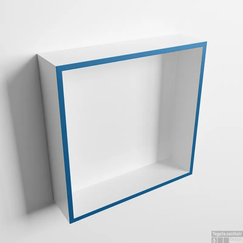 MONDIAZ EASY Nis 29,5x29,5cm in solid surface kleur Jeans Talc. 1 vak geschikt voor in- of opbouw Gereduceerde Prijs