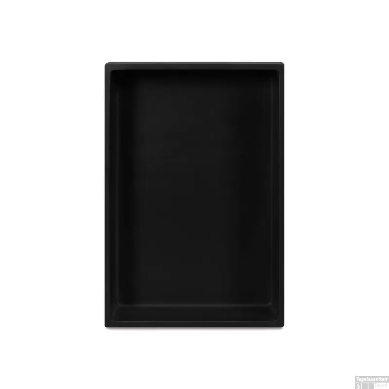 Inbouwnis Luca Sanitair 44.5x29.5x8 cm Polystone Rechthoek Antraciet Shop Nu