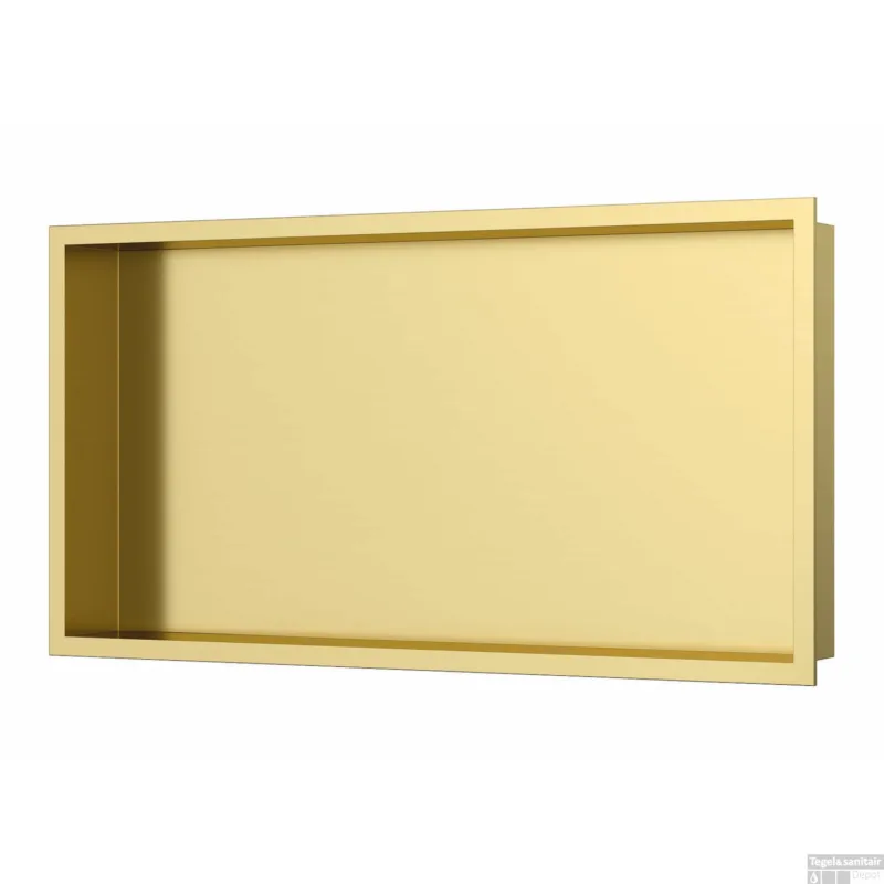 Weekendaanbieding Inbouwnis Luca Sanitair 60x30x6,5cm RVS Geborsteld Goud PVD