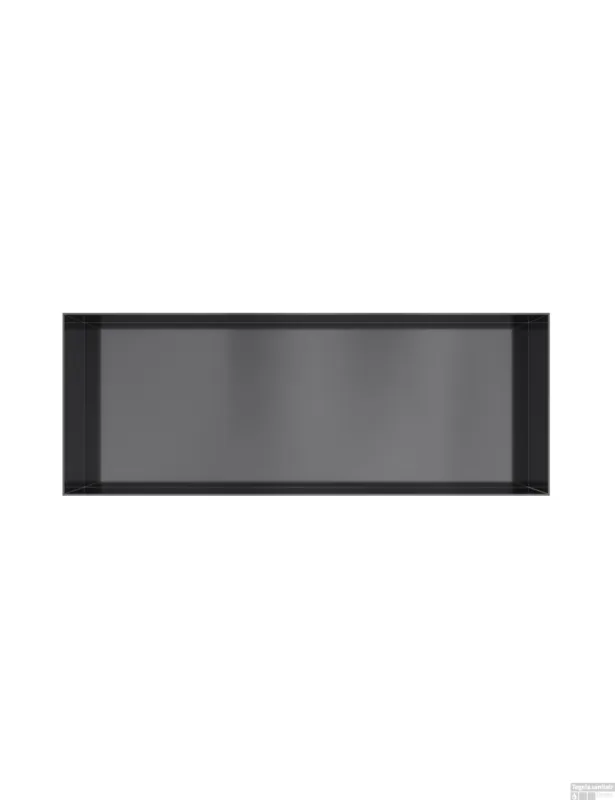 Direct Verzonden Hotbath &MORE Inbouwnis 30x80x10cm frameless Geborsteld Zwart PVD