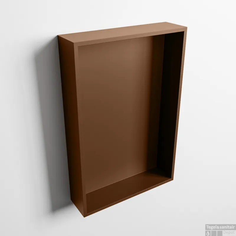 MONDIAZ EASY Nis 44,5x29,5cm in solid surface kleur Rust Rust. 1 vak geschikt voor in- of opbouw Korting