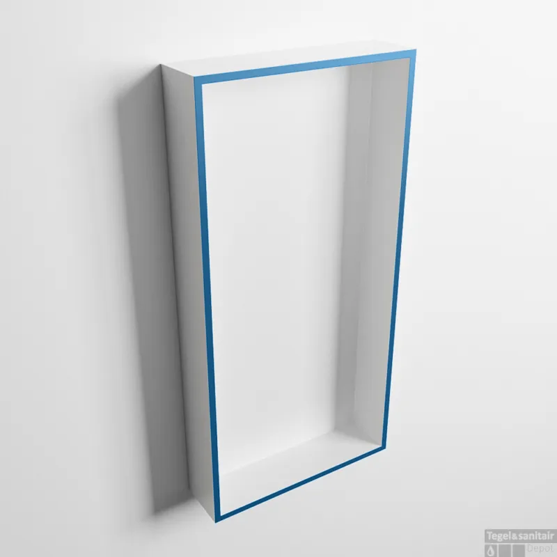 MONDIAZ EASY Nis 59,5x29,5cm in solid surface kleur Jeans Talc. 1 vak geschikt voor in- of opbouw Lage Prijs