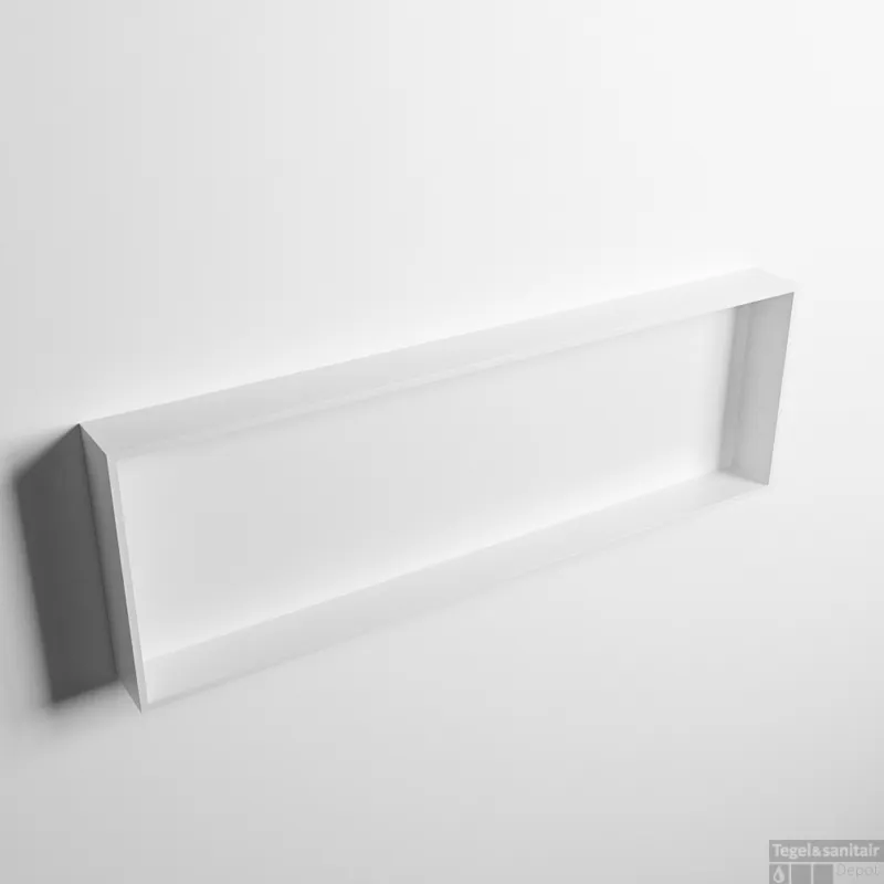 MONDIAZ EASY Nis 89,5x29,5cm in solid surface kleur Talc Talc. 1 vak geschikt voor in- of opbouw Express Levering