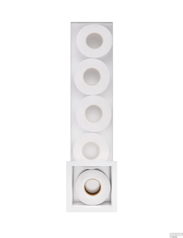 Aanbieding Hotbath &MORE Inbouw reserverol houder voor 6 rollen 16x60x14cm Mat Wit