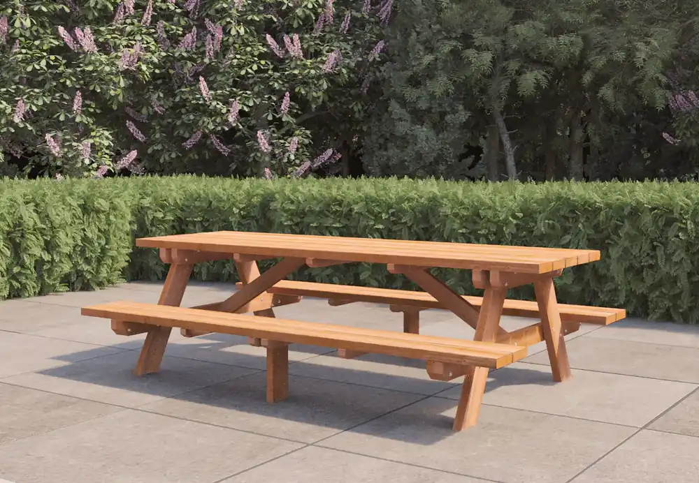 Hardhouten Picknicktafel Groot 250x160x75cm Bladdikte 45 mm Korting