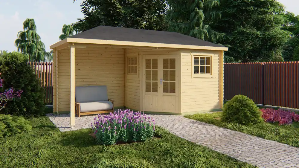 Blokhut Rianne Onbehandeld 500x250x265cm Bestseller