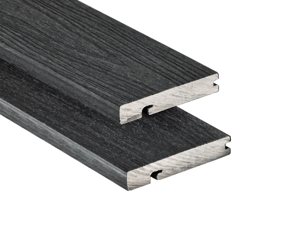Vlonderplank Eindplank Composiet PuraShield Ebony Black 2,3 x 13,8 x 300 cm Voor Clips Express Levering