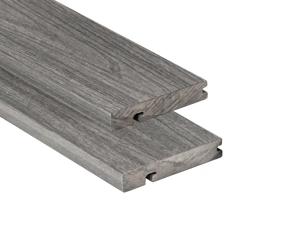 Uitverkoop Vlonderplank Eindplank Composiet PuraShield Dark Grey 2,3 x 13,8 x 300 cm Voor Clips