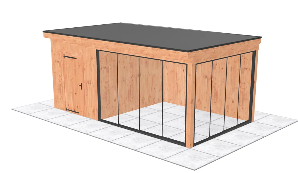 DHZ Overkapping Sereno by Gadero - Red Class Wood 600 x 330 cm - Type 3 Lage Kosten