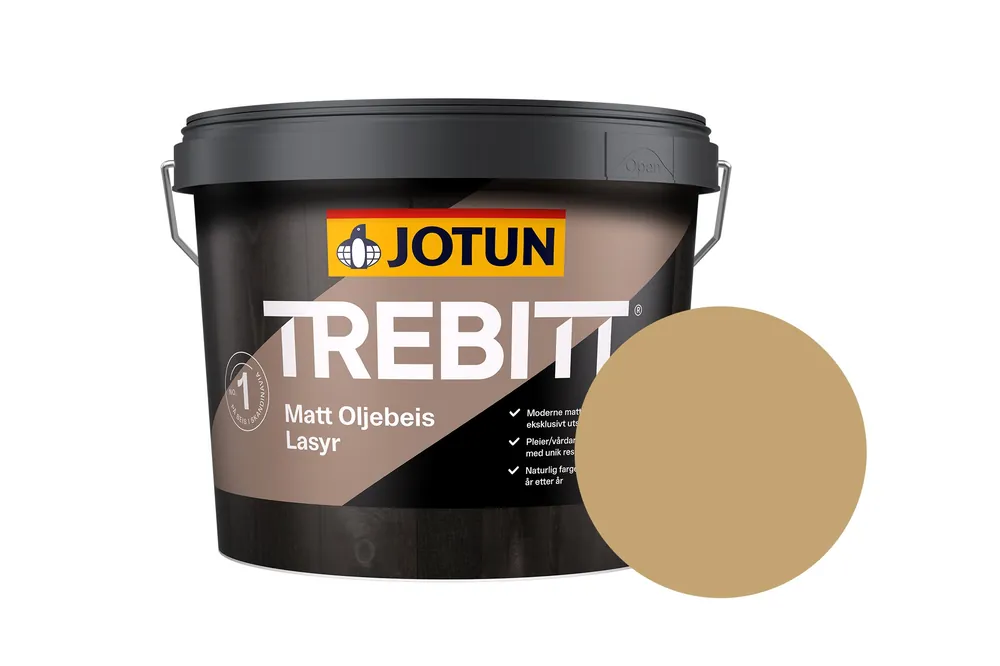Jotun Trebitt Oljebeis Beits – Transparant Mat – Granet Oker - 3 l Flitsaanbieding